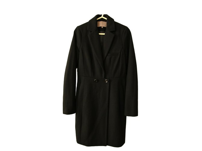 Autre Marque Coats, Outerwear Black Polyester Wool  ref.44717