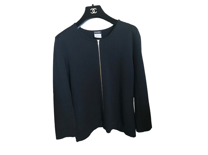 Chanel Knitwear Black Wool  ref.44728