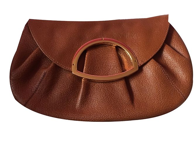 Mac Douglas Clutch Tasche Leder Braun