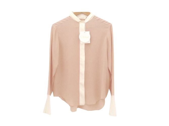 Chloé Tops Rosa Seda