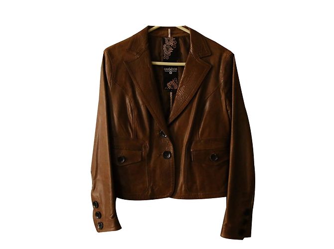 Oakwood Lederjacke braun