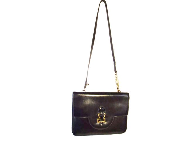 Hermès Handbags Navy blue Leather  ref.44799