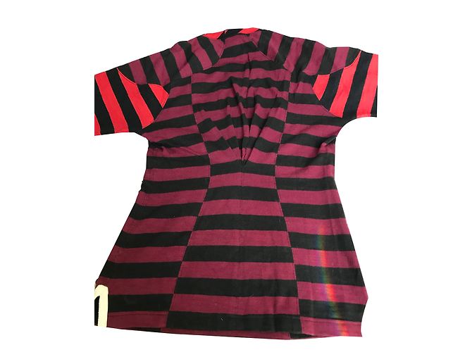 Camiseta de rayas Isabel Marant antracita y burdeos de algodón