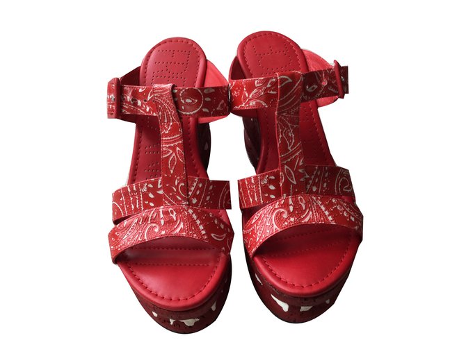 Free Lance Mules Rosso Pelle  ref.44812