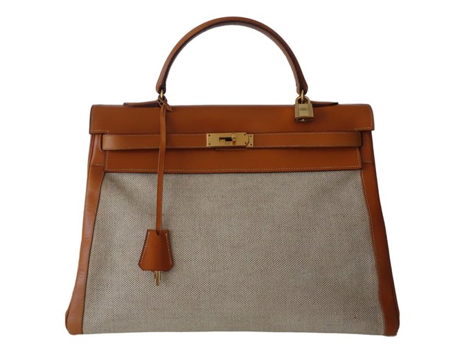 Kelly Hermès Handbags Beige Leather  ref.44823