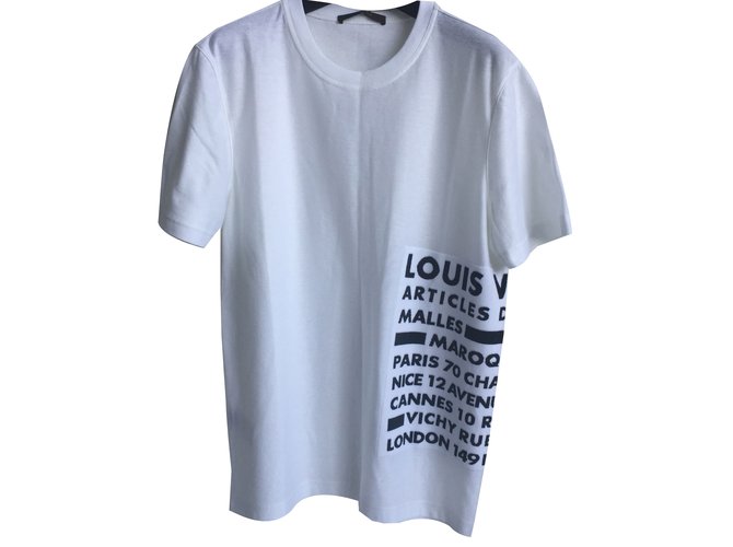 Louis Vuitton T-shirt Coton Blanc  ref.44891
