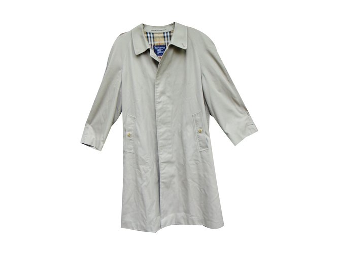 Burberry Coats Beige Cotton Polyester  ref.44920