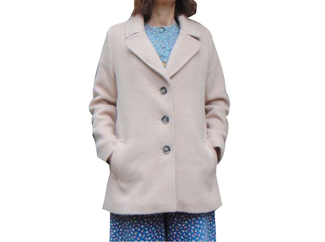 Abrigo rosa de lana Paul & Joe Sister Talla 36