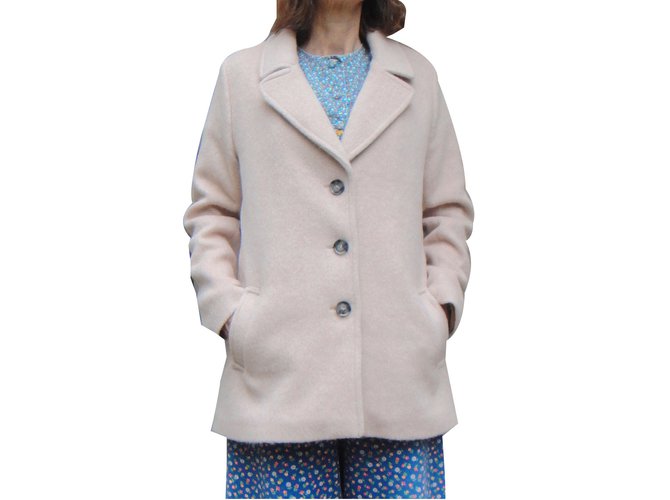 Paul & Joe Sister Coats, Outerwear Pink Wool Polyamide  ref.44953