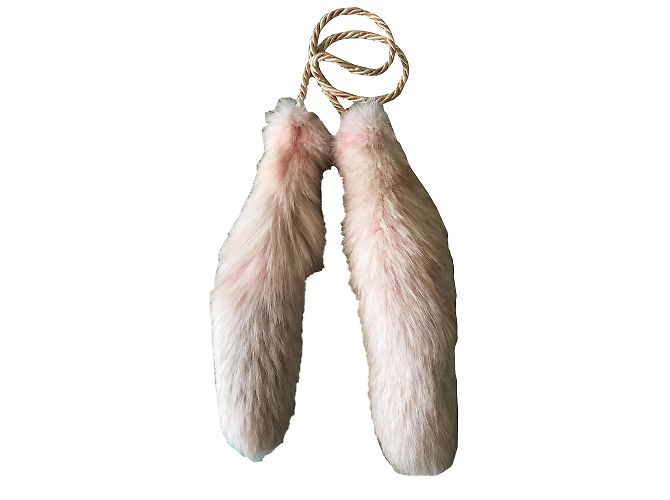 Autre Marque Lenço de pele de raposa rosa