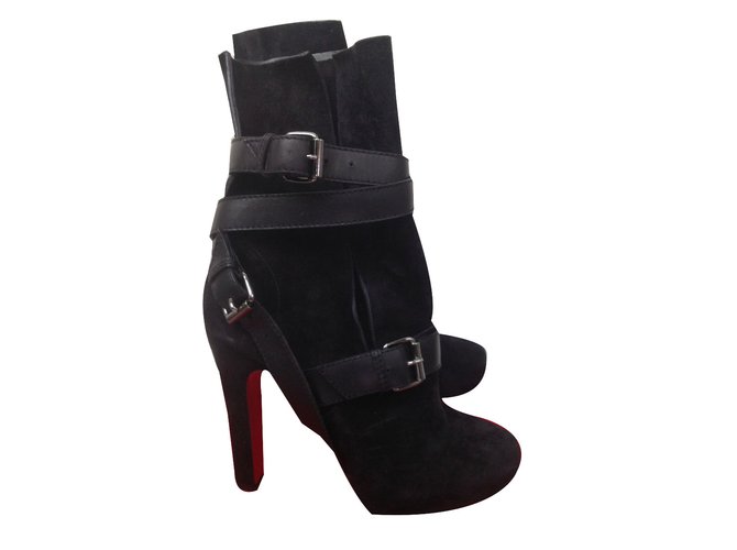 Christian Louboutin Boots Black Leather  ref.45022