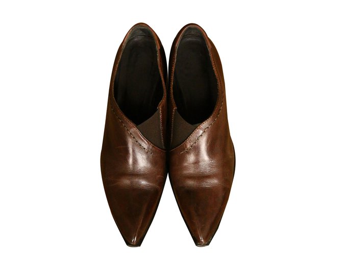 Autre Marque HEYRAUD Ankle Boots Dark brown Leather  ref.45026