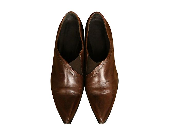 Autre Marque Botines HEYRAUD de piel marrón oscuro