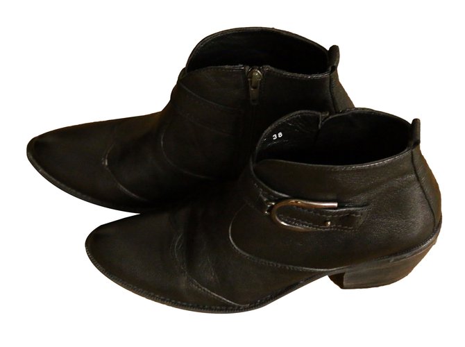 Autre Marque ESPACE Ankle Boots Black Leather  ref.45039