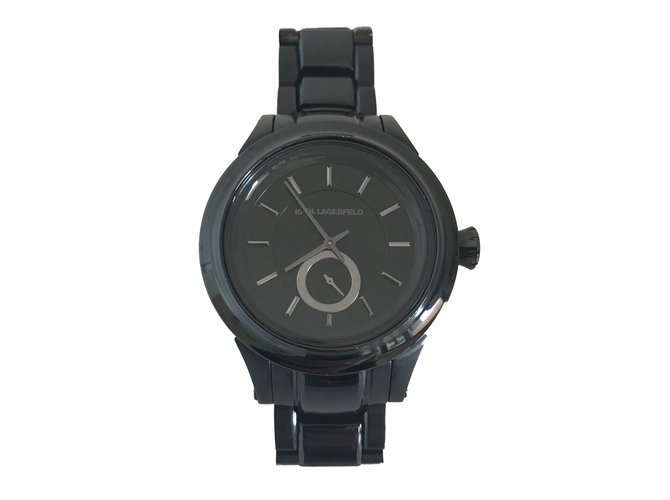 Karl Lagerfeld Relojes Negro Acero  ref.45060