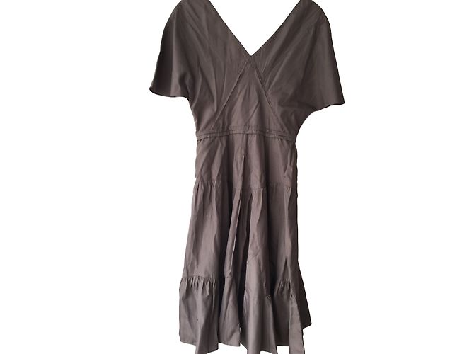 Miu Miu Seidenkleid Taupe