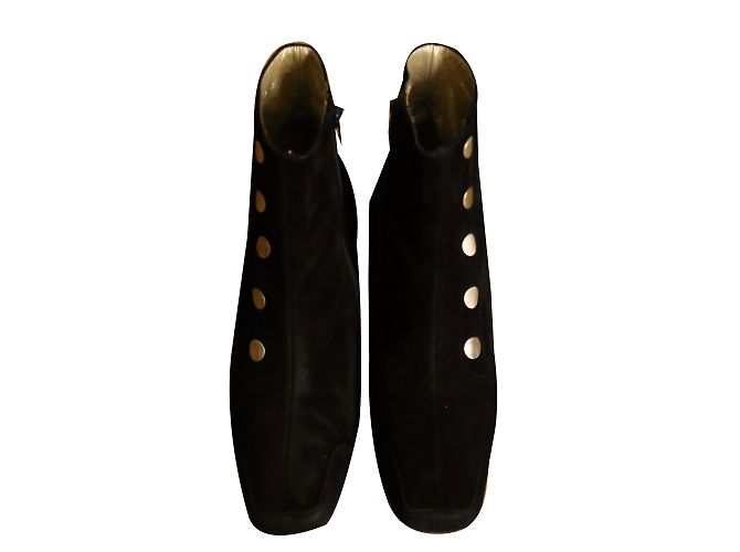 Botines Charles Jourdan de ante negro