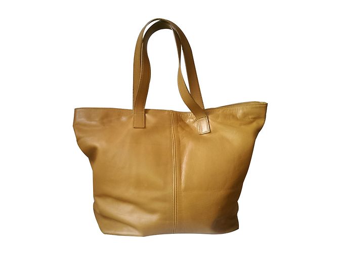 Sac cabas Mika Sarolea en cuir caramel