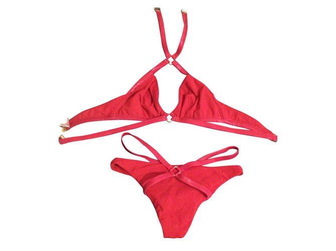 Agent Provocateur Shelby Bikini Rot Elasthan  ref.45134