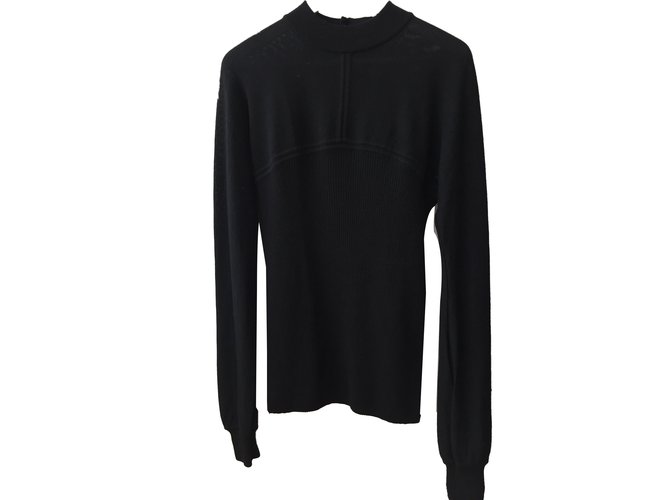 Yves Saint Laurent Sweat Black Wool  ref.45148