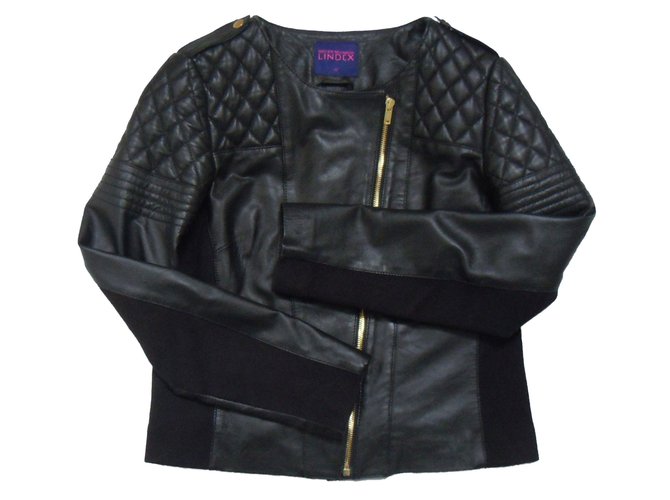 Matthew Williamson by Lindex Biker jacket Black Leather  ref.45166