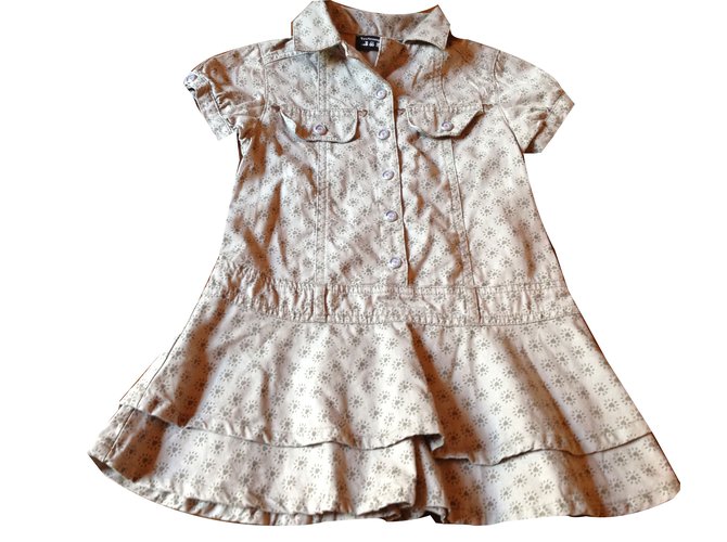 Autre Marque Toutcomptefait Robe fille Coton Beige  ref.45192