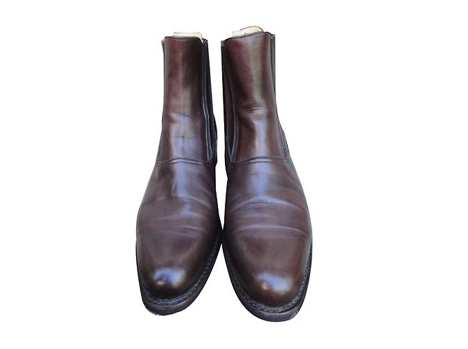 Botas Chelsea de couro marrom Paraboot