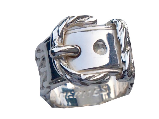 Hermès Ring Sellier Silber Geld  ref.45233