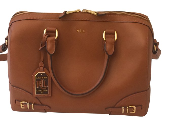 Ralph Lauren Handbags Caramel Leather  ref.45244