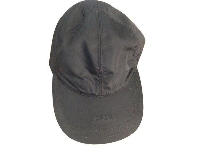 Prada Hats Black Polyamide  ref.45291