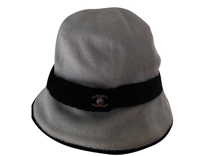 Chanel Chapeau Coton Noir Blanc  ref.45292