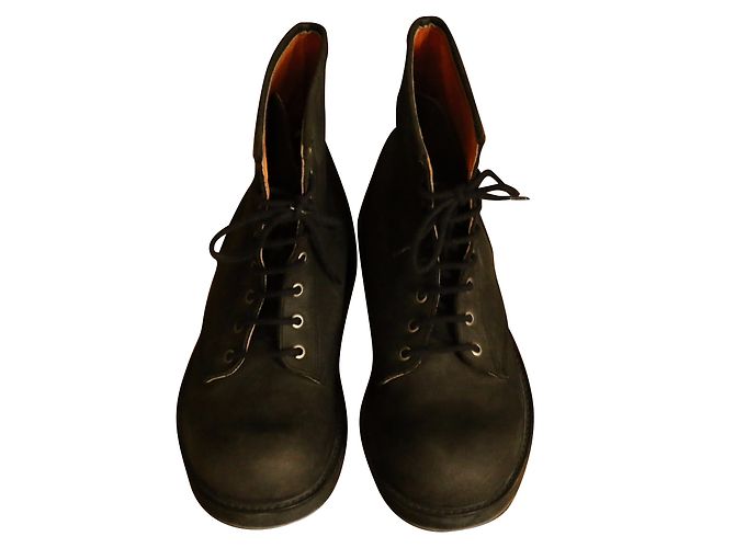 Autre Marque John COOPER Black Leather Boots 41