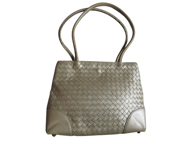 Bottega Veneta Handbags Beige Leather  ref.45356