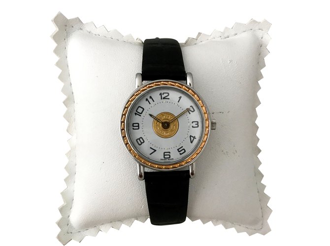 Hermès Relógios finos Branco Aço  ref.45374