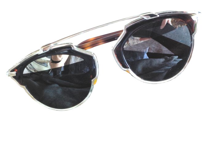 Christian Dior Oculos escuros Marrom Vidro  ref.45379