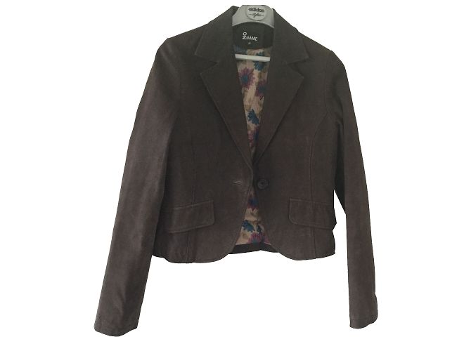 No Name Lederjacke Dunkelbraun M