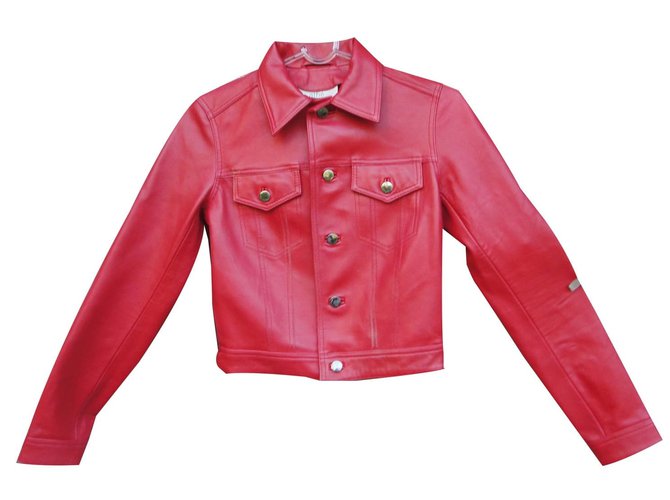 Vanessa Bruno Athe Jacket Red Leather  ref.45404