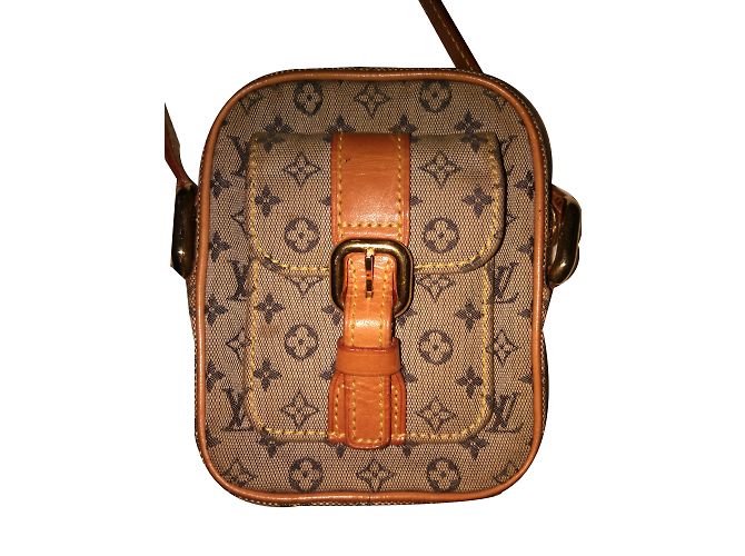 Small Louis Vuitton bag Beige Navy blue