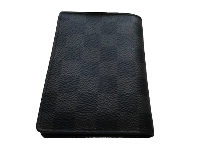 Louis Vuitton Damier Graphite wallet Black Leather ref.45444 - Joli Closet