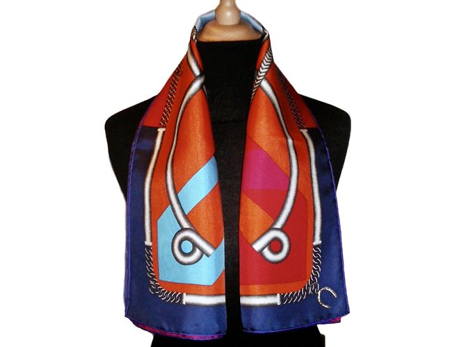 Hermès PARCOURS sans FAUTE Multicolore Seta