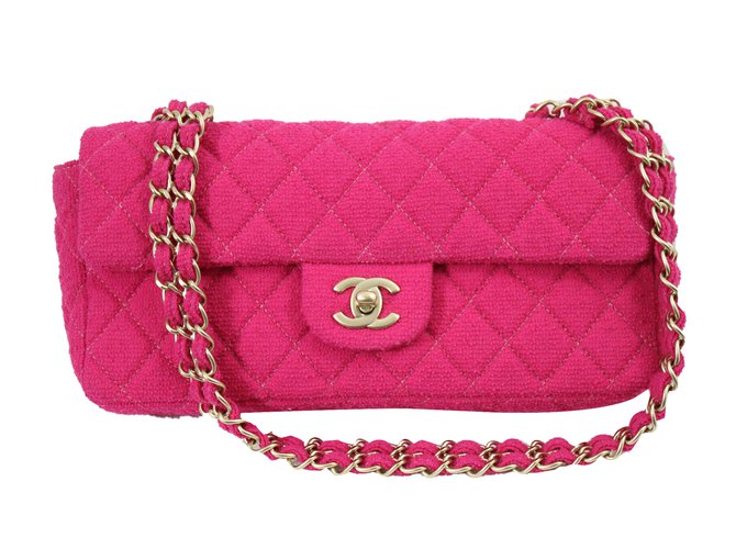Chanel East West Estilo Bag Rosa Pano  ref.45510