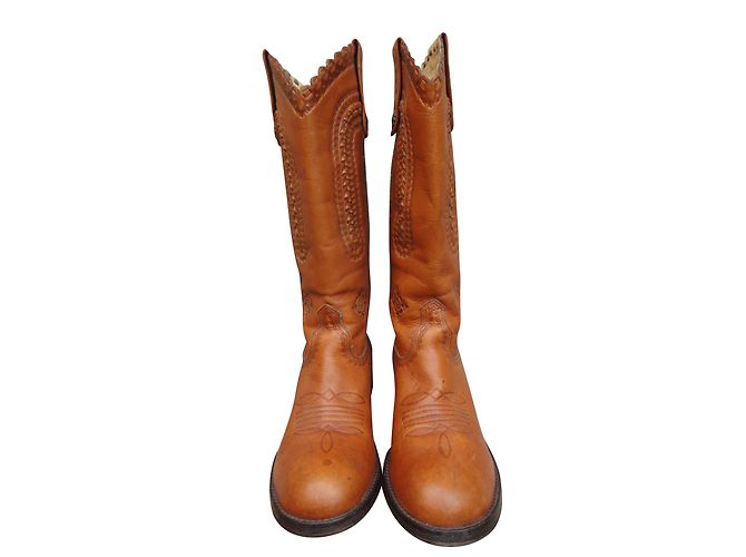 Botas Ash Brando de couro caramelo