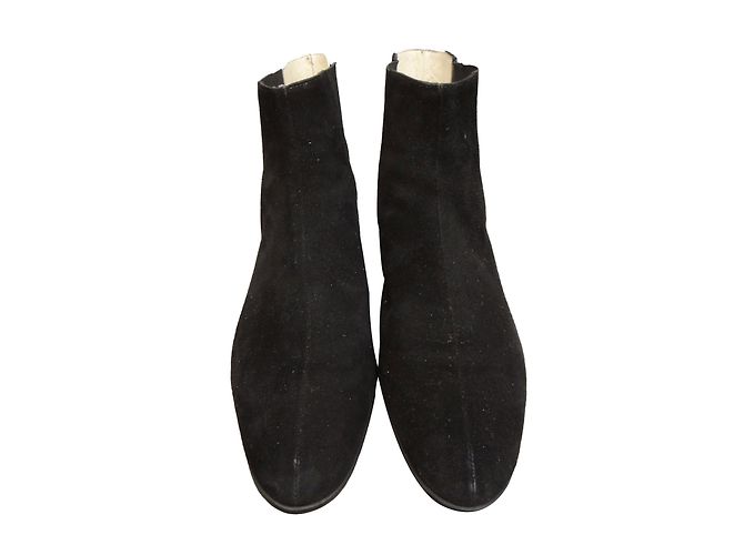 Botines Salvatore Ferragamo en piel negra Negro