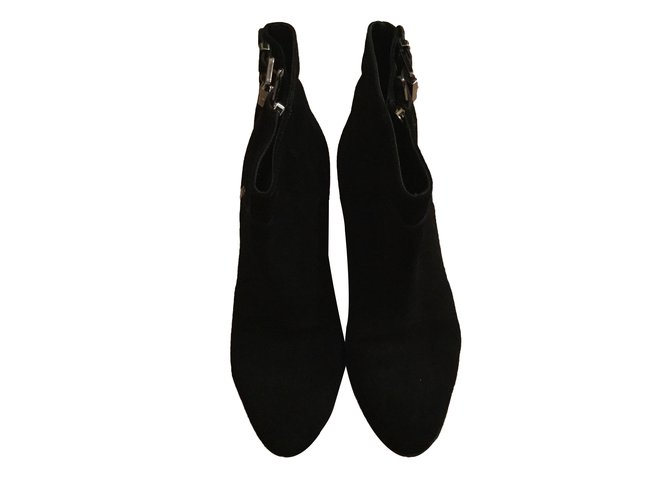 Sergio Rossi Ankle boots Black Suede  ref.45610