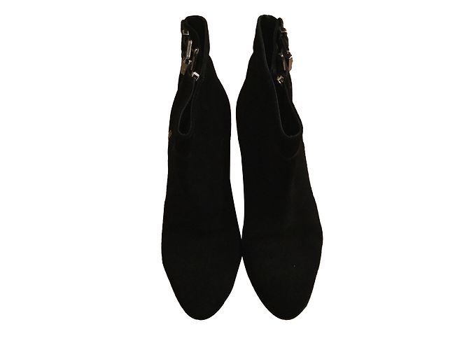 Sergio Rossi Black Suede Ankle Boots