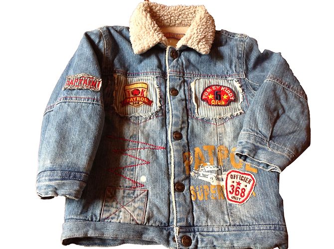 Autre Marque Veste en jean bleue pour garçon doublée polaire