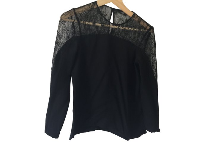 Zara Tops Black Polyester  ref.45620