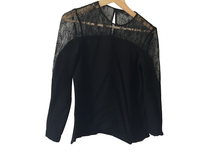 Zara Bluse schwarz aus Polyester Größe S