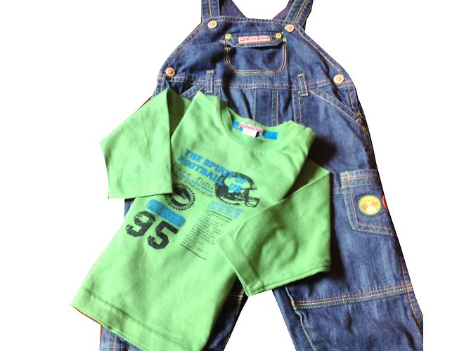 Autre Marque Set T-shirt e Pantaloni in Denim Blu