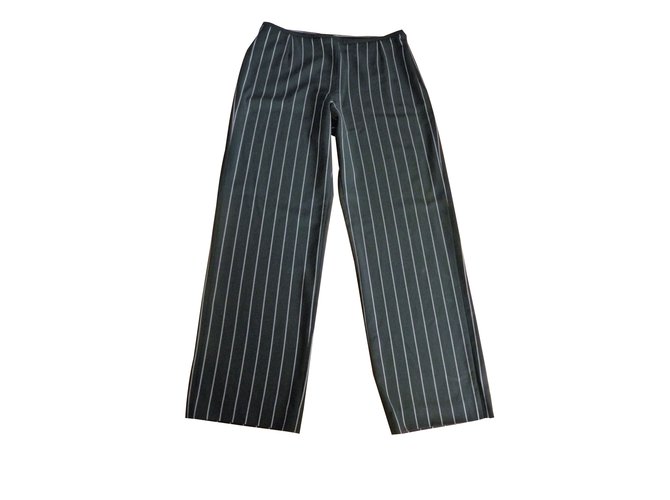 Armani Collezioni Pantalones Negro Lana  ref.45645